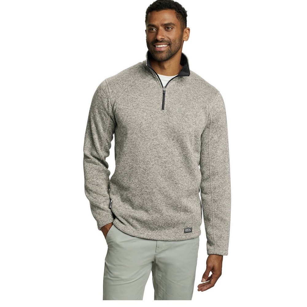 NEW Eddie Bauer Radiator Fleece‎ Mens Size 2XL Grey 1/4 Zip Sweater Pullover